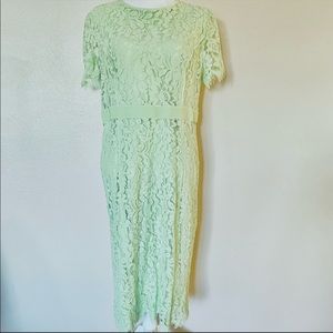 NY&CO Eva Mendes Romina Green lace dress